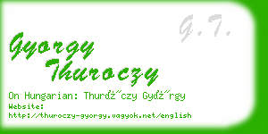 gyorgy thuroczy business card